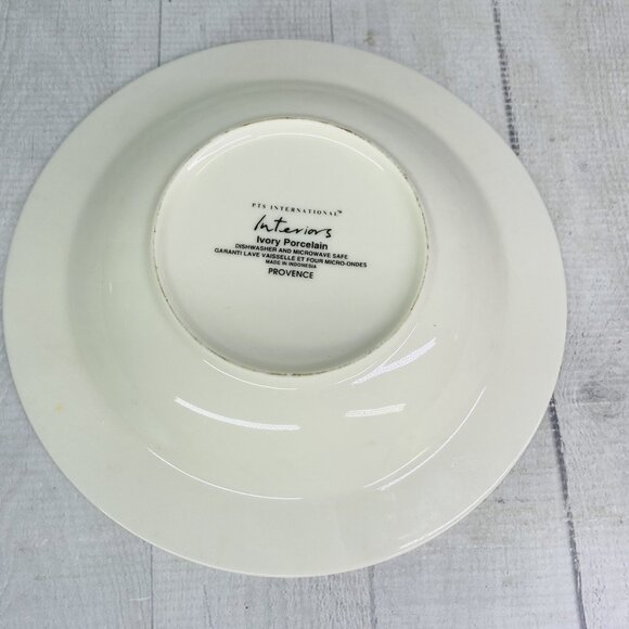 PTS international Interiors PROVENCE Fruit Leave Porcelain  Rim Soup Bowl Set 4 - Picture 9 of 16